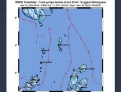 BMKG Mencatat Adanya Sembilan Gempa Susulan Pasca-Gempa Bermagnitudo 6,0 Mengguncang Wilayah Kepulauan Talaud