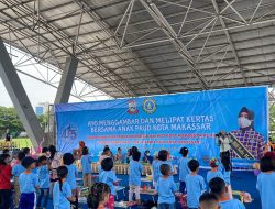 Bunda PAUD Makassar Tingkatkan Kreatifitas Anak Usia Dini Lewat Lomba Menggambar dan Melipat Kertas