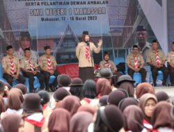 Fatmawati Rusdi Kukuhkan Pembimbing dan Pembina Ambalan Pramuka Oryza Sativa