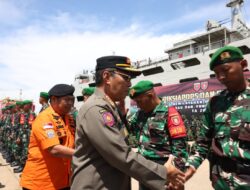 Wali Kota Danny Pomanto-Panglima TNI Laksamana Yudo Margono Lepas Satgas Pamtas Papua di Makassar
