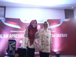 Puncak Peringatan Otda ke 27, Ketua TP PKK Kota Makassar Hadiri Malam Apresiasi Kinerja Pemda