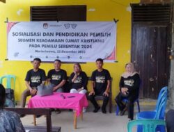 Sosialisasi Pendidikan Memilih, KPU Soppeng Berbaur Dengan Ummat Beregama Kristiani