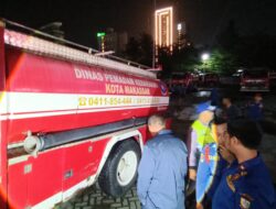 Abaikan Aturan Prioritas di Jalan, Pengendara Roda Dua Tabrak Armada Damkarmat Makassar